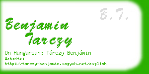 benjamin tarczy business card
